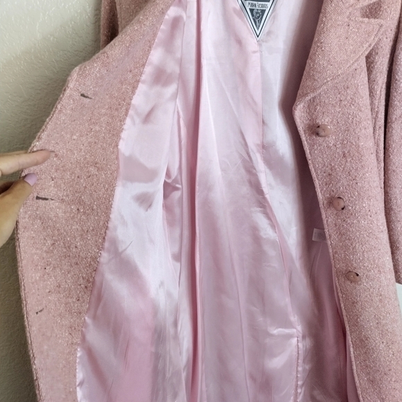 Marvin Richards pink peacoat button down wool blend coat sz 12 - Picture 8 of 12